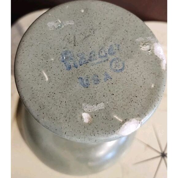 Vintage Haeger Pottery Planter Olive Green Pedestal Footed Compote - MCM - USA - Picture 3 of 6